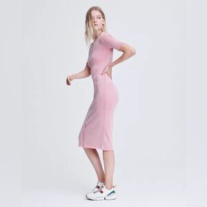 rag &‎ bone Elina Two-Toned Textured Pink Midi Dress size XS